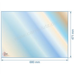 00324  188913 - Vitre réfractaire Vitrocéramique 680x471 mm non sérigraphié Franco-Belge 165,00 €