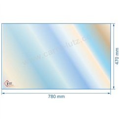 00325  188914 - Vitre réfractaire Vitrocéramique 780x470 mm non sérigraphié Franco-Belge 186,30 €