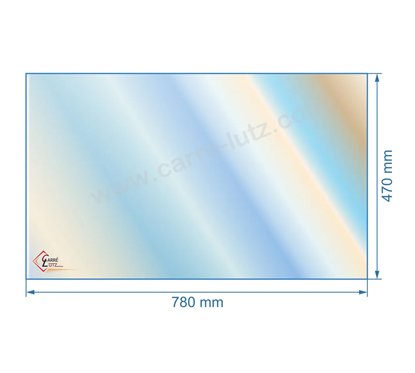 00325  188914 - Vitre réfractaire Vitrocéramique 780x470 mm non sérigraphié Franco-Belge 186,30 €