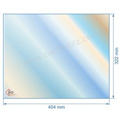 00326  188881 - Vitre réfractaire Vitrocéramique 404x322 mm Franco-Belge 68,40 €