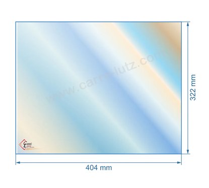 00326 188881 - Vitre réfractaire Vitrocéramique 404x322 mm Franco-Belge 68,40 €