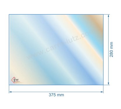 00327  188806 - Vitre réfractaire Vitrocéramique 375x280 mm Franco-Belge 53,00 €