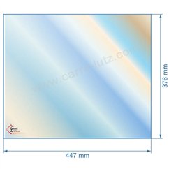 00328  188902 - Vitre réfractaire Vitrocéramique 447x376 mm non sérigraphié Franco-Belge 95,20 €