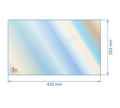 00329  188858 - Vitre réfractaire Vitrocéramique 425x253 mm Franco-Belge 53,90 €