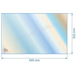 00330  188890 - Vitre réfractaire Vitrocéramique 540x333 mm Franco-Belge 88,50 €