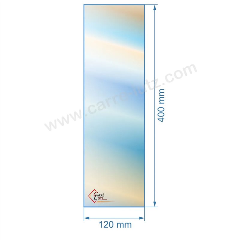 verre réfractaire Vitrocéramique 120x400 mm Godin 3162