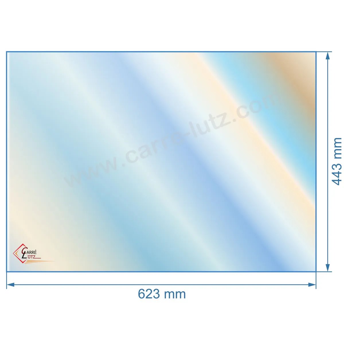 00334  verre réfractaire Vitrocéramique 623x443 mm Godin 3178 116,70 €