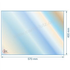 00336  00001307740 - verre réfractaire Vitrocéramique 570x400 mm Godin  112,90 €