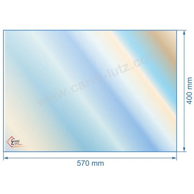 00336  00001307740 - verre réfractaire Vitrocéramique 570x400 mm Godin  112,90 €