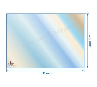 00336  00001307740 - verre réfractaire Vitrocéramique 570x400 mm Godin  112,90 €