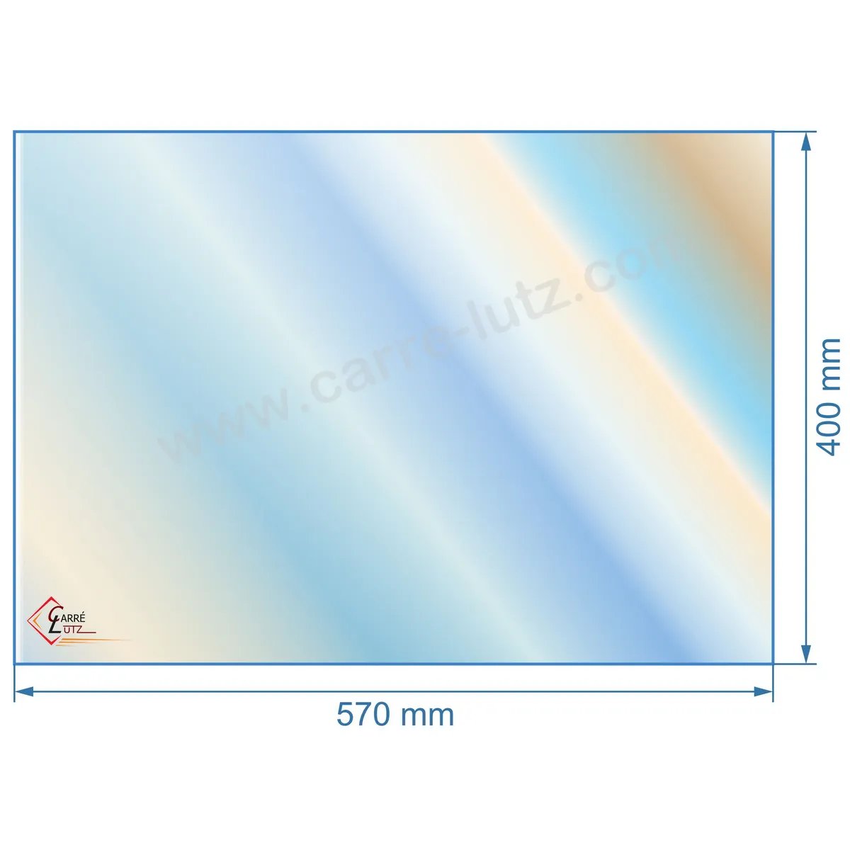 00336  00001307740 - verre réfractaire Vitrocéramique 570x400 mm Godin  88,00 €