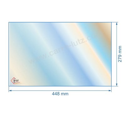 00337  00001308007 - verre réfractaire Vitrocéramique 448x279 mm Godin  66,40 €