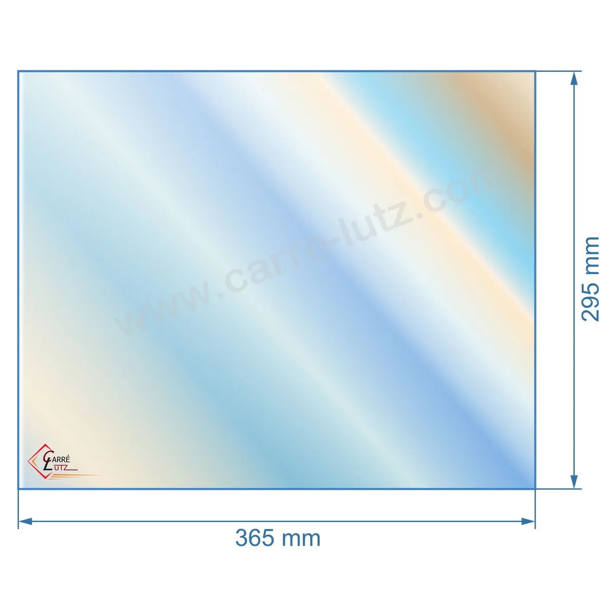00338  00001308381 - verre réfractaire Vitrocéramique 365x295 mm Godin  49,50 €