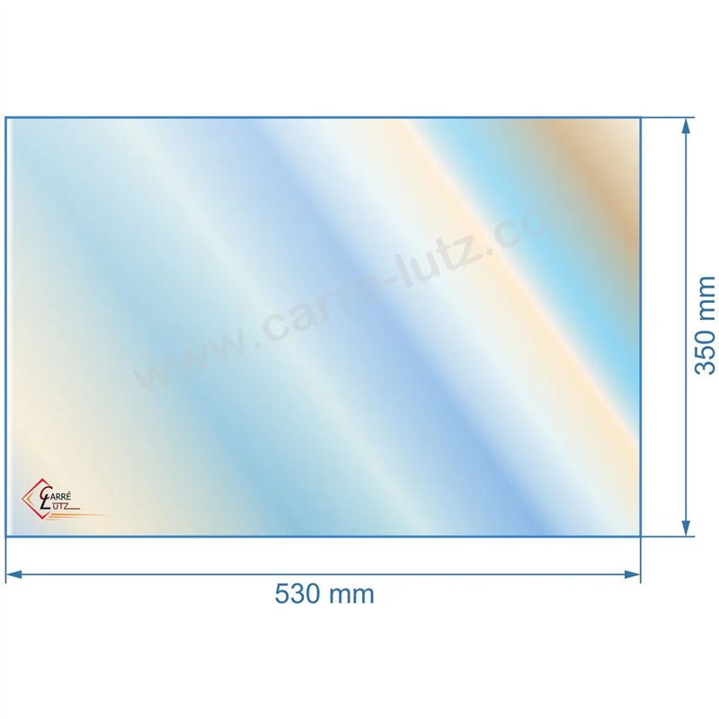 00339  00001308394 - verre réfractaire Vitrocéramique 530x350 mm Godin  94,90 €