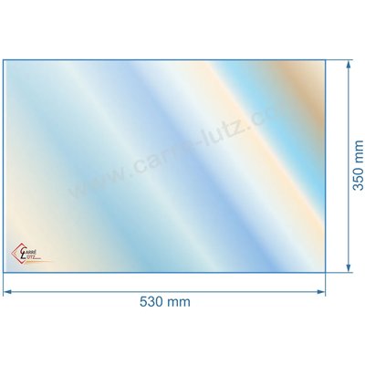 00339  00001308394 - verre réfractaire Vitrocéramique 530x350 mm Godin  85,20 €