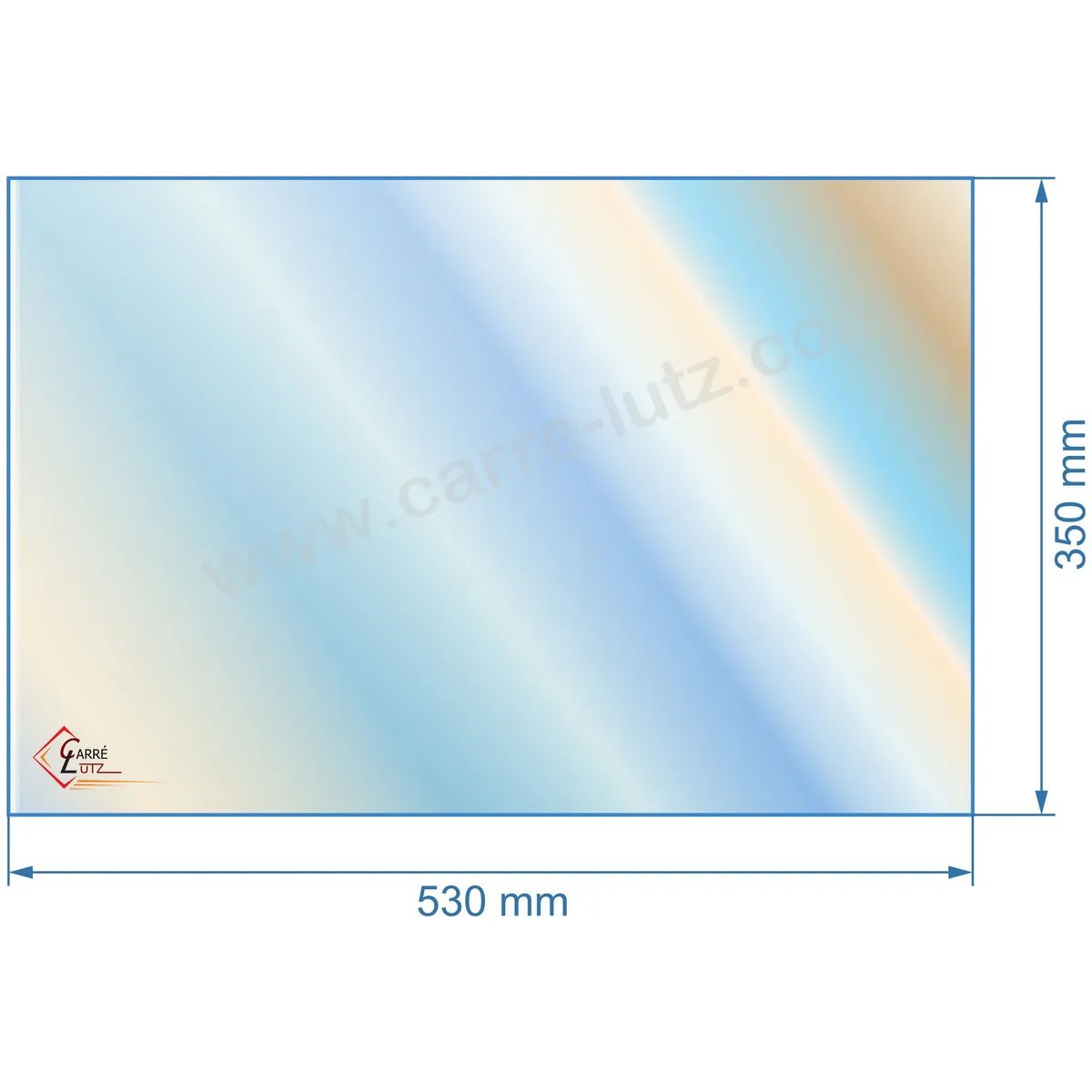 00339  00001308394 - verre réfractaire Vitrocéramique 530x350 mm Godin  85,20 €