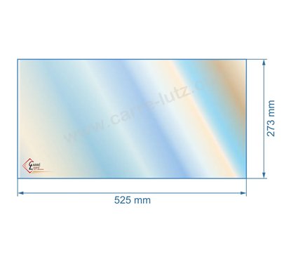 00341  00001308398 - verre réfractaire Vitrocéramique 525x273 mm Godin  73,80 €