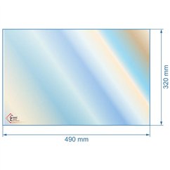 00340  00001308397 - verre réfractaire Vitrocéramique 490x320 mm Godin  82,80 €
