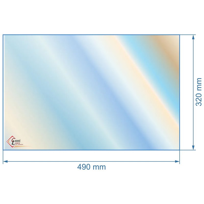 00001308397 - verre réfractaire Vitrocéramique 490x320 mm Godin 