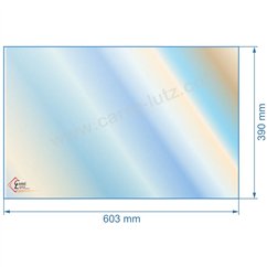 00342  00001307478 - verre réfractaire Vitrocéramique 603x390 mm Godin  115,90 €