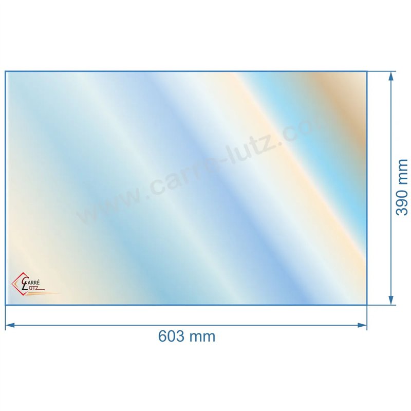 00342  00001307478 - verre réfractaire Vitrocéramique 603x390 mm Godin  115,90 €