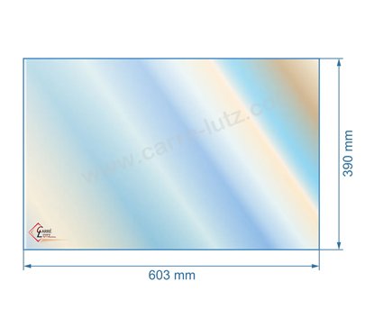 00001307478 - verre réfractaire Vitrocéramique 603x390 mm Godin 