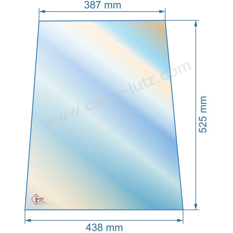 00343  00001307944 - verre réfractaire Vitrocéramique 525x387/438 mm Godin  133,50 €