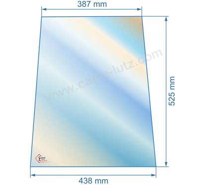 00001307944 - verre réfractaire Vitrocéramique 525x387/438 mm Godin 