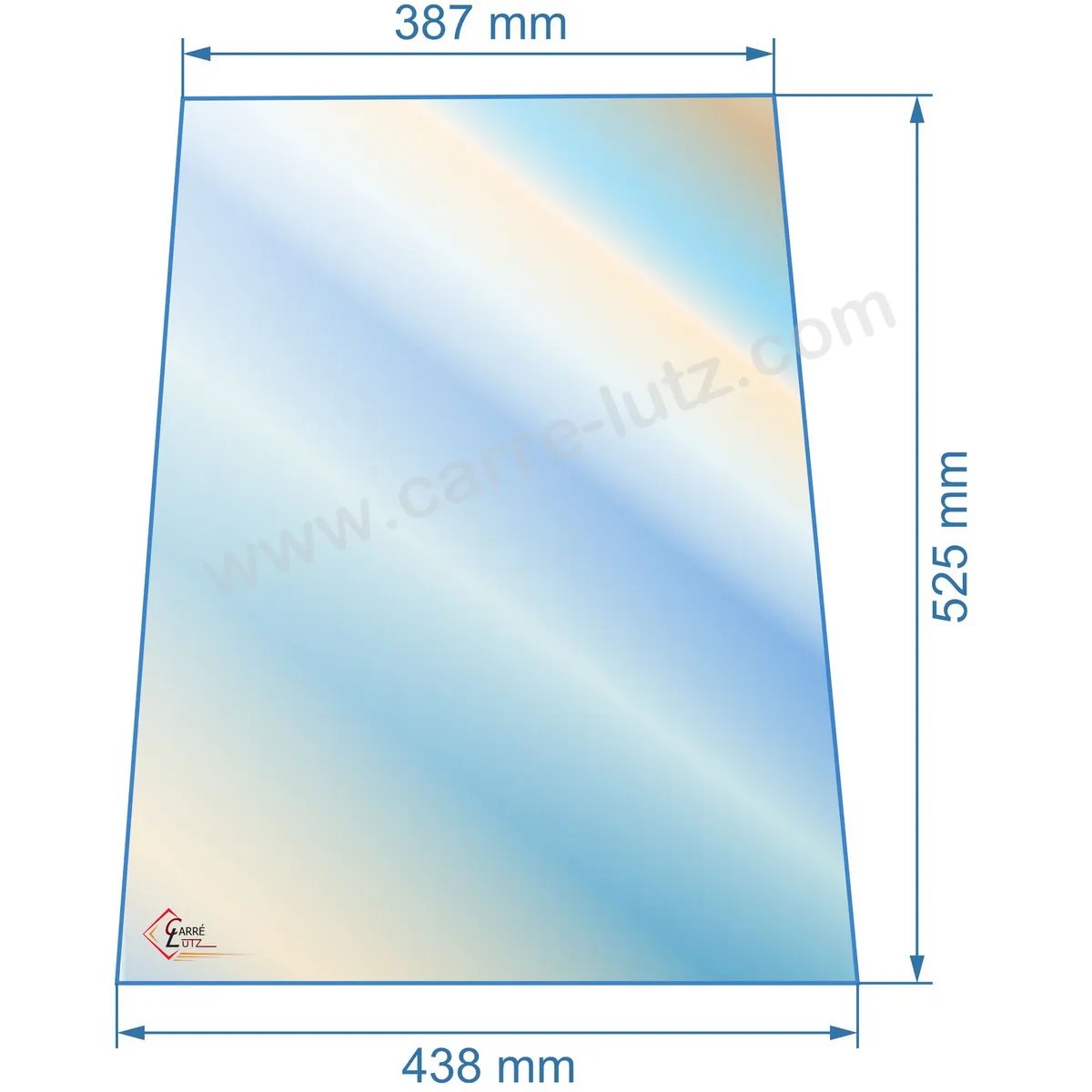 00343  00001307944 - verre réfractaire Vitrocéramique 525x387/438 mm Godin  97,20 €