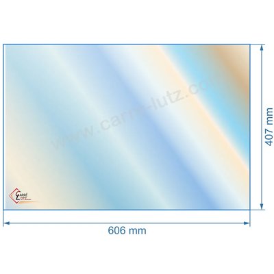 00345  00001307480 - verre réfractaire Vitrocéramique 606x407 mm Godin  104,30 €
