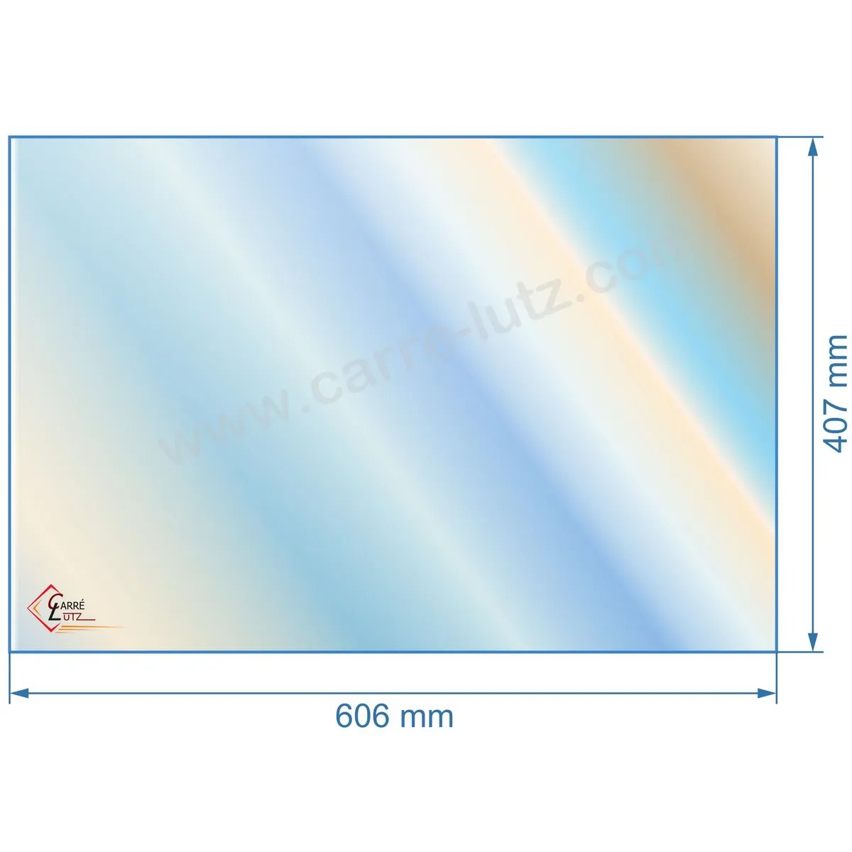 00345  00001307480 - verre réfractaire Vitrocéramique 606x407 mm Godin  104,30 €