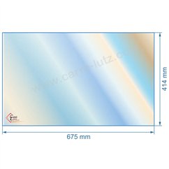 00346  00001307477 - verre réfractaire Vitrocéramique 675x414 mm Godin  134,60 €