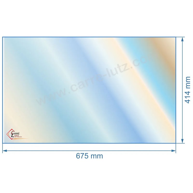 00001307477 - verre réfractaire Vitrocéramique 675x414 mm Godin 