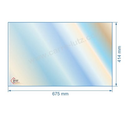 00001307477 - verre réfractaire Vitrocéramique 675x414 mm Godin 