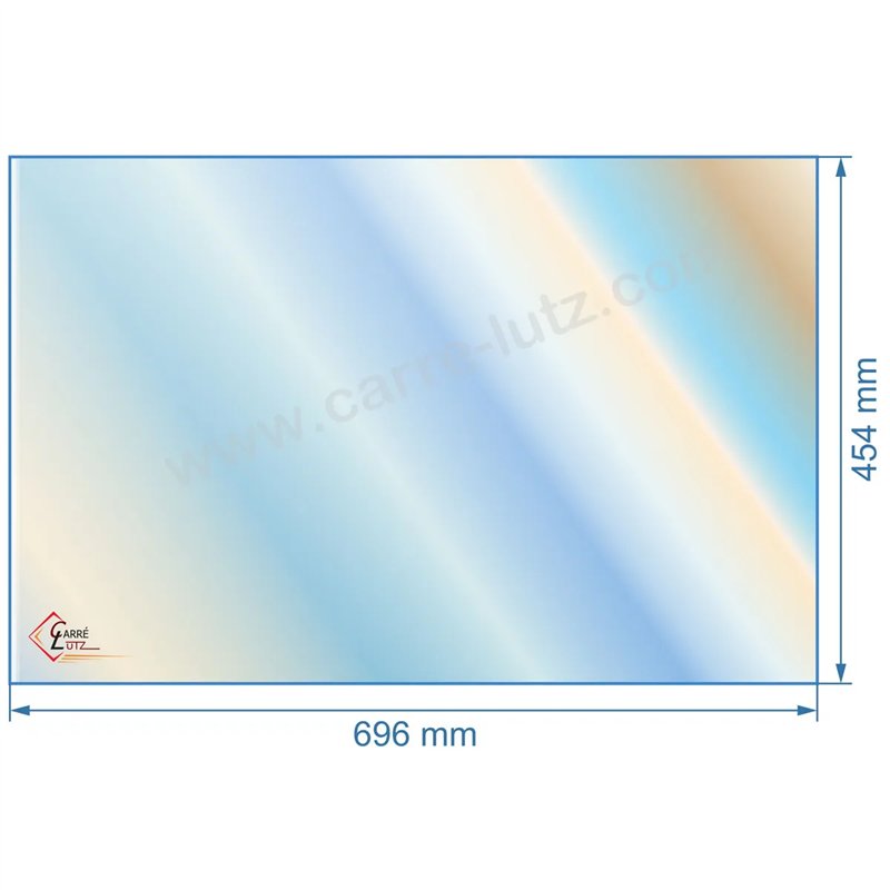 verre réfractaire Vitrocéramique 696x454 mm 00001307479 Godin 