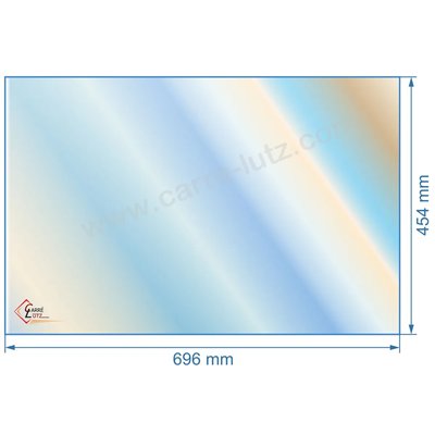 00347  verre réfractaire Vitrocéramique 696x454 mm 00001307479 Godin  133,60 €