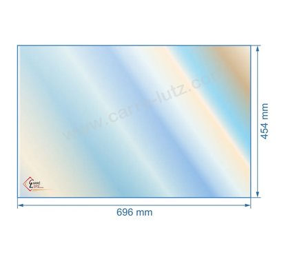 verre réfractaire Vitrocéramique 696x454 mm 00001307479 Godin 