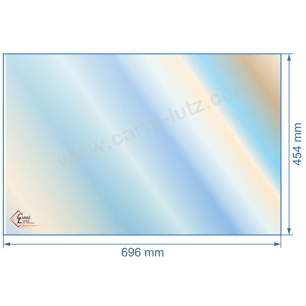 00347  verre réfractaire Vitrocéramique 696x454 mm 00001307479 Godin  133,60 €