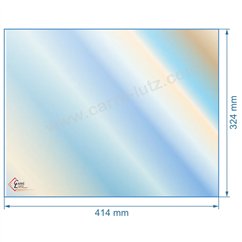 00348  00001307791 - verre réfractaire Vitrocéramique 414x324 mm Godin  61,70 €