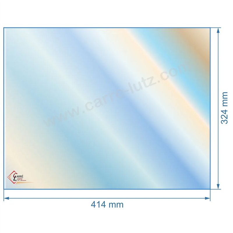 00001307791 - verre réfractaire Vitrocéramique 414x324 mm Godin 