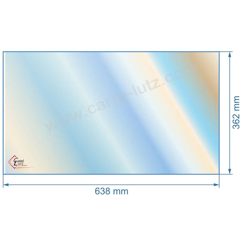 00349  P0050233 - verre réfractaire Vitrocéramique 638x362 mm Deville 114,10 €