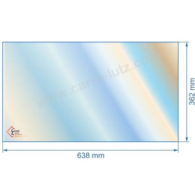 00349  P0050233 - verre réfractaire Vitrocéramique 638x362 mm Deville 106,10 €