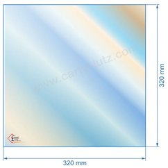 00350  D0024908 - verre réfractaire Vitrocéramique 320X320 mm Deville 52,10 €