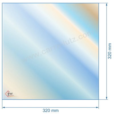 00350  Verre réfractaire Vitrocéramique 320X320 mm compatible avec Deville - D0024908 43,30 €