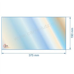00351  D0035151 - verre réfractaire Vitrocéramique 375x190 x4 mm Deville 50,70 €