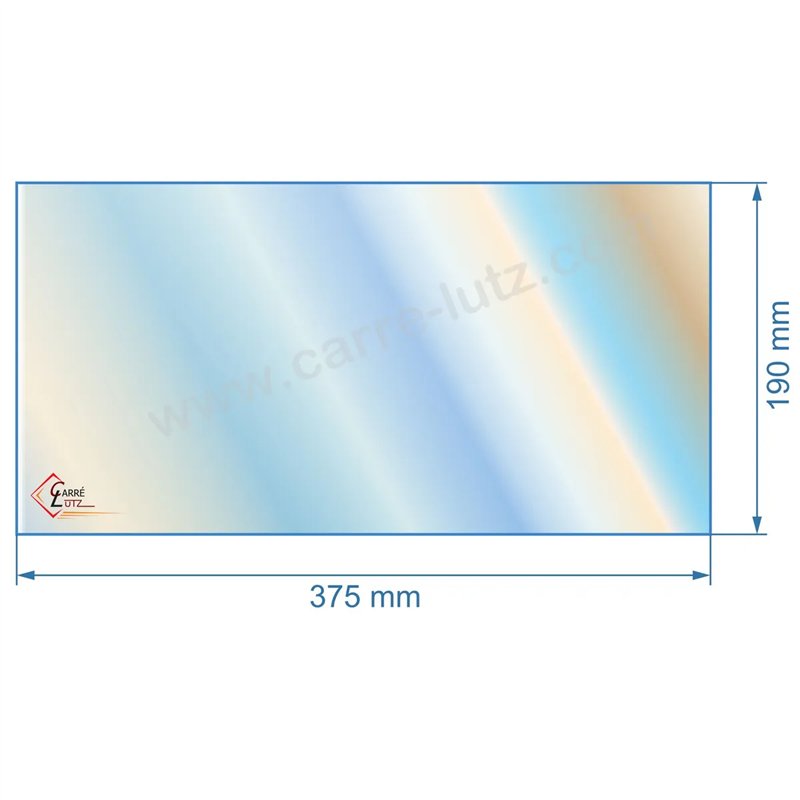 00351  D0035151 - verre réfractaire Vitrocéramique 375x190 x4 mm Deville 50,70 €