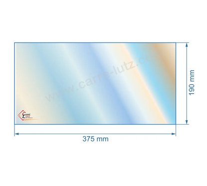 00351  D0035151 - verre réfractaire Vitrocéramique 375x190 x4 mm Deville 50,70 €