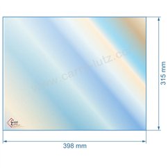 00352  Verre réfractaire Vitrocéramique 398x315x4 mm compatible avec Deville - P0036900 69,10 €