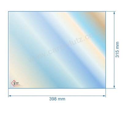 00352  Verre réfractaire Vitrocéramique 398x315x4 mm compatible avec Deville - P0036900 69,10 €