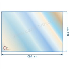 00354  P0028164 - verre réfractaire Vitrocéramique 696x454 mm Deville 150,10 €